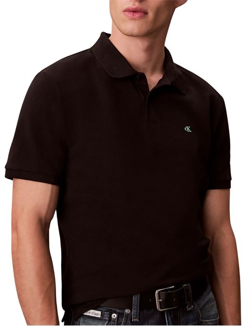Polo nera in cotone Calvin Klein Jeans | LV040EM269UB1
